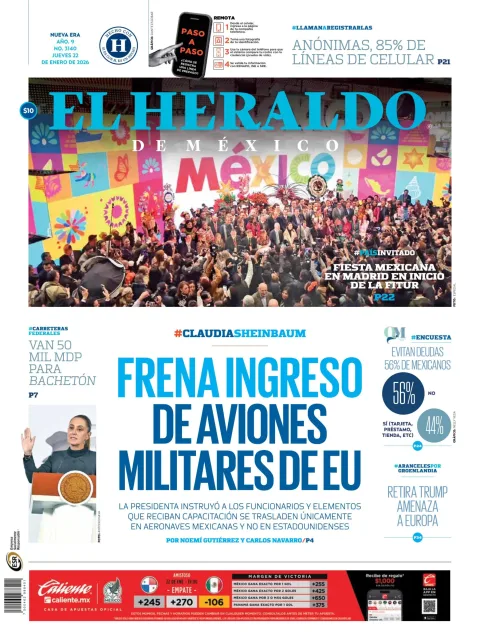 Portada de El Heraldo de Mexico