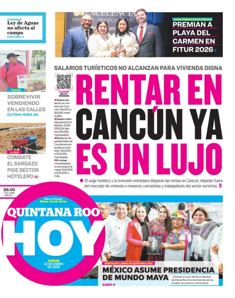 Portada de Quintana Roo Hoy (portada)