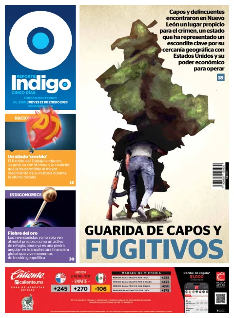 Portada de Reporte Indigo Monterrey del jueves, 22 de enero de 2026