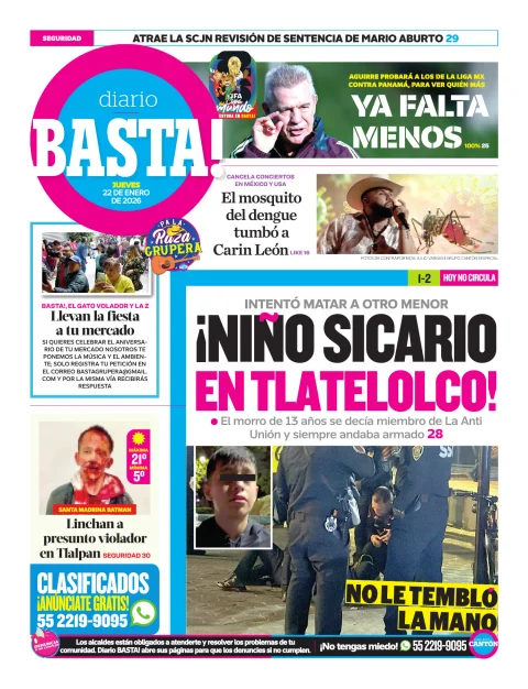 Portada de Basta! (contraportada)