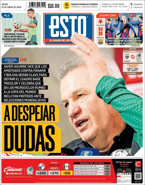 Portada de Esto del jueves, 22 de enero de 2026