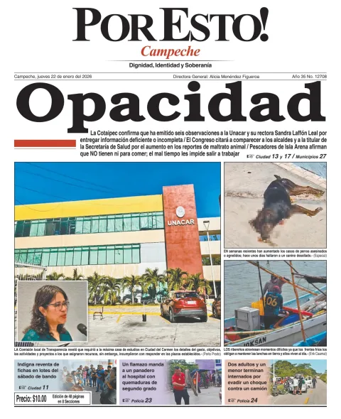 Portada de Por Esto (campeche)