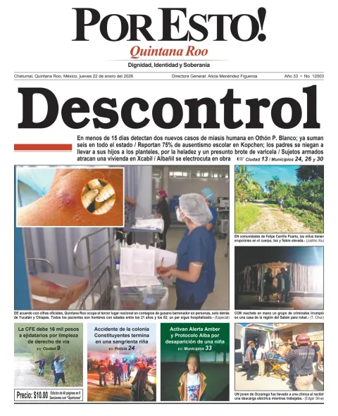 Portada de Por Esto (quintana Roo Chetumal)