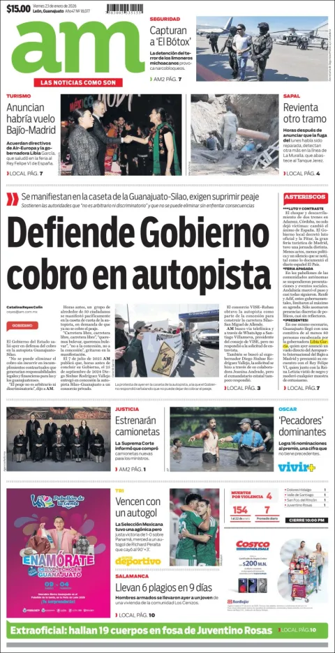 Portada de Am Corredor Industrial del viernes, 23 de enero de 2026