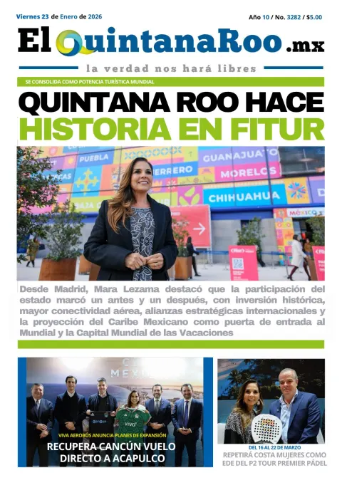 Portada de El Quintana Roo (portada) del 2026-01-23