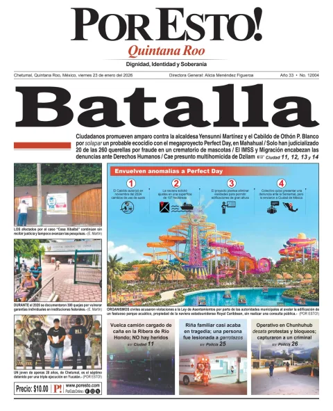 Portada de Por Esto (quintana Roo Chetumal)