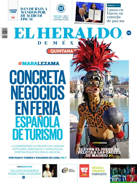 Portada de El Heraldo de Mexico - Quintana Roo