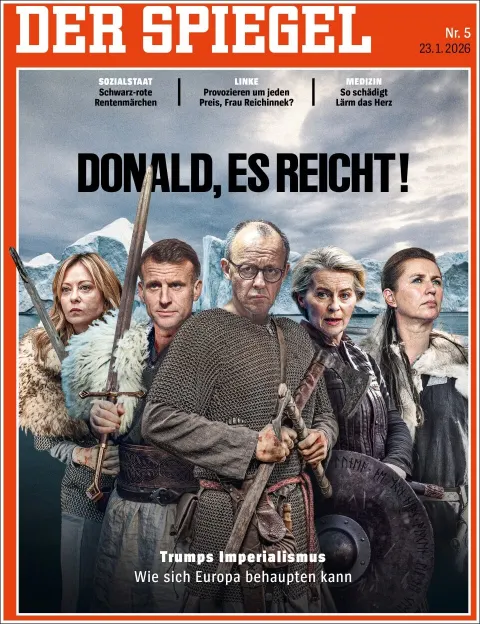 Portada de Der Spiegel del viernes, 23 de enero de 2026