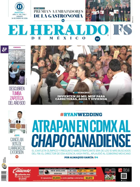 Portada de El Heraldo de Mexico