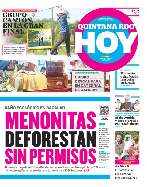Portada de Quintana Roo Hoy (portada)