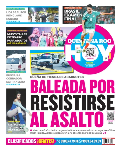Portada de Quintana Roo Hoy (contraportada)