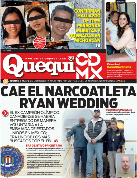 Portada de Quequi CDMX (contraportada) del sábado, 20 de junio de 2026