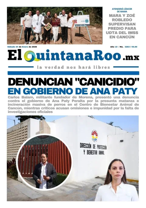 Portada de El Quintana Roo (portada) del 2026-01-24