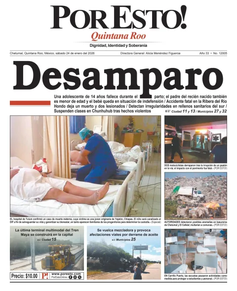 Portada de Por Esto (quintana Roo Chetumal)