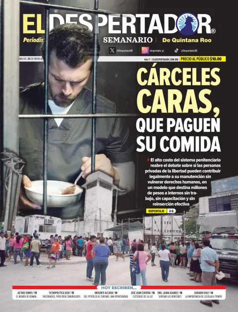 Portada de El Despertador de Quintana Roo del lunes, 26 de enero de 2026