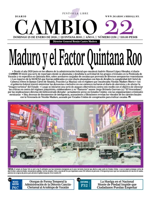 Portada de Diario Cambio 22 (portada)