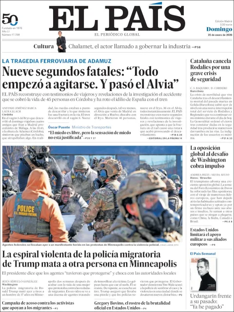 Portada de El Pais