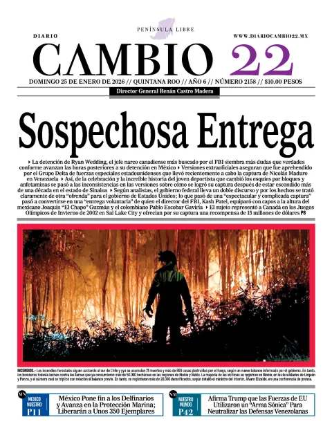 Portada de Diario Cambio 22 (contraportada)