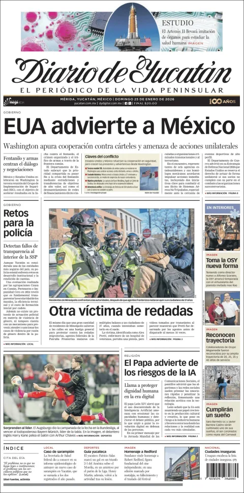 Portada de Diario de Yucatán