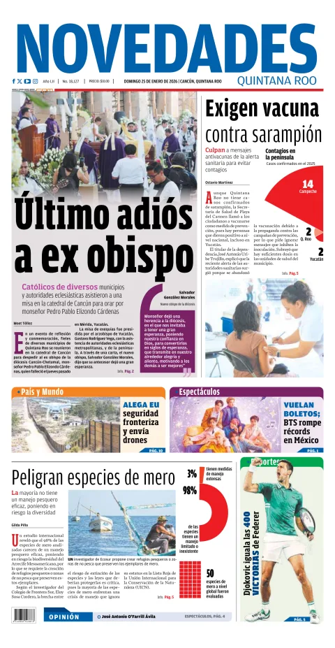 Portada de Novedades Quintana Roo