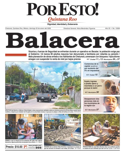 Portada de Por Esto (quintana Roo Chetumal)