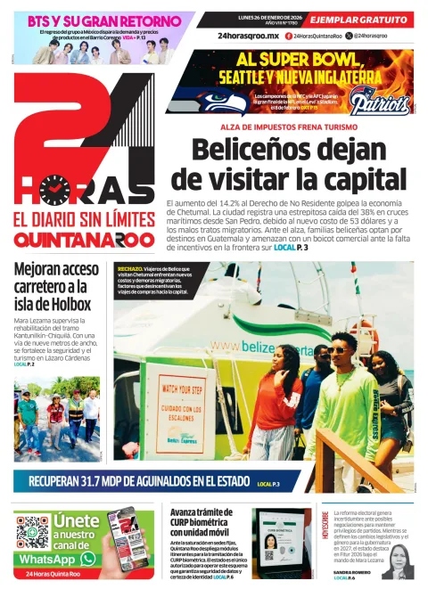 Portada de 24 Horas Quintana Roo