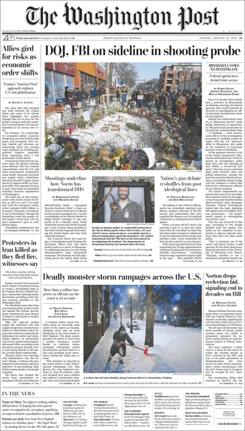 Portada de The Washington Post
