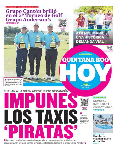 Portada de Quintana Roo Hoy (portada)