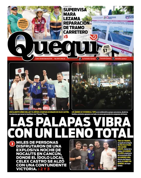 Portada de Quequi del lunes, 26 de enero de 2026