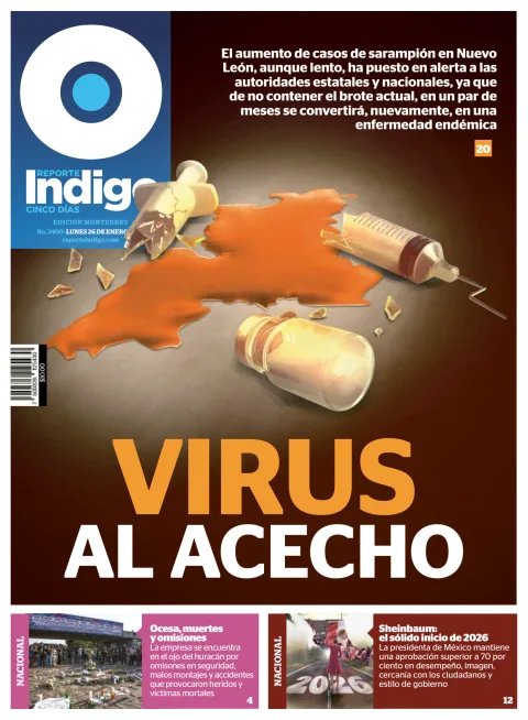 Portada de Reporte Indigo Monterrey del lunes, 26 de enero de 2026