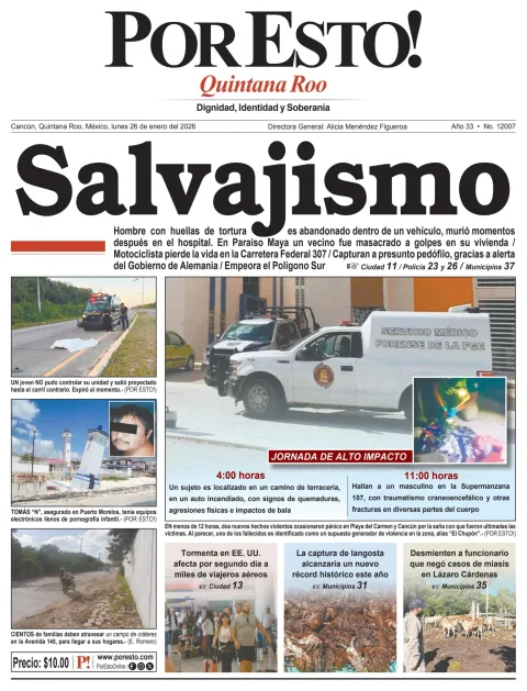 Portada de Por Esto (quintana Roo Cancun)
