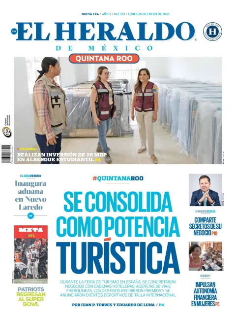 Portada de El Heraldo de Mexico - Quintana Roo