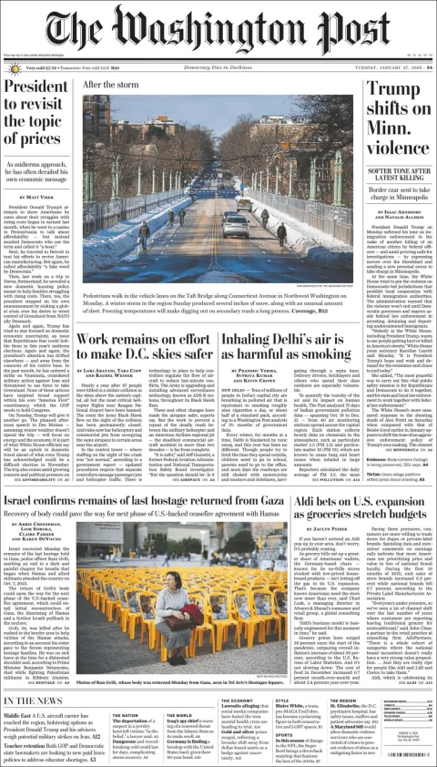 Portada de The Washington Post