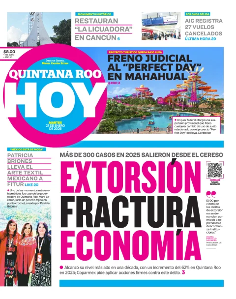 Portada de Quintana Roo Hoy (portada)