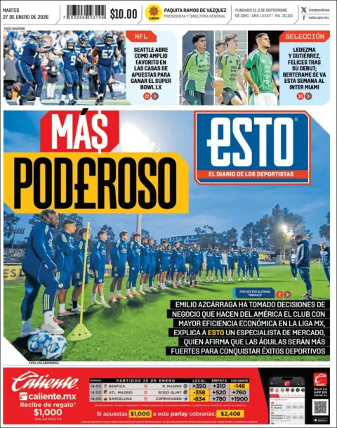 Portada de Esto del martes, 27 de enero de 2026