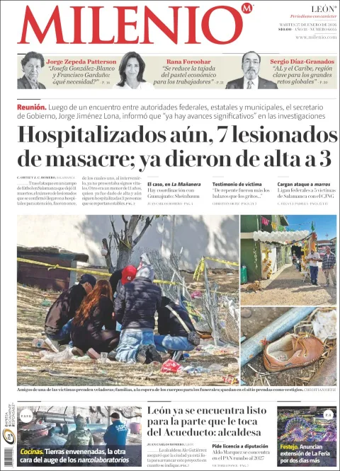 Portada de Milenio Leon del martes, 27 de enero de 2026
