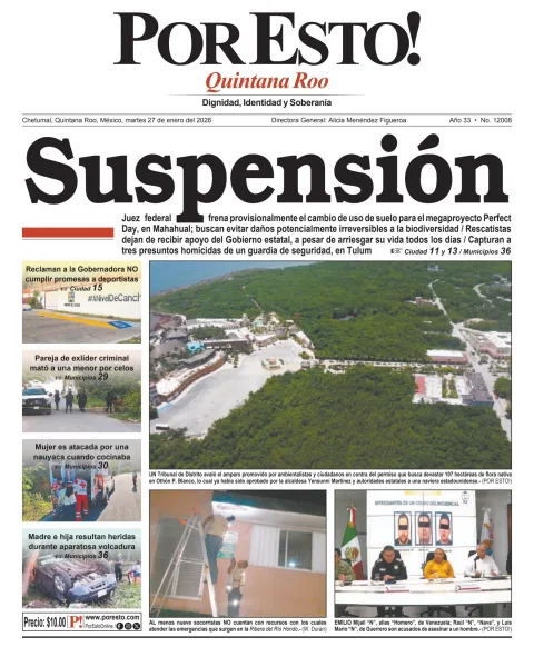 Portada de Por Esto (quintana Roo Chetumal)
