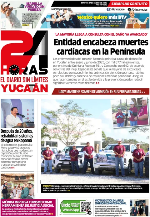 Portada de 24 Horas Yucatan