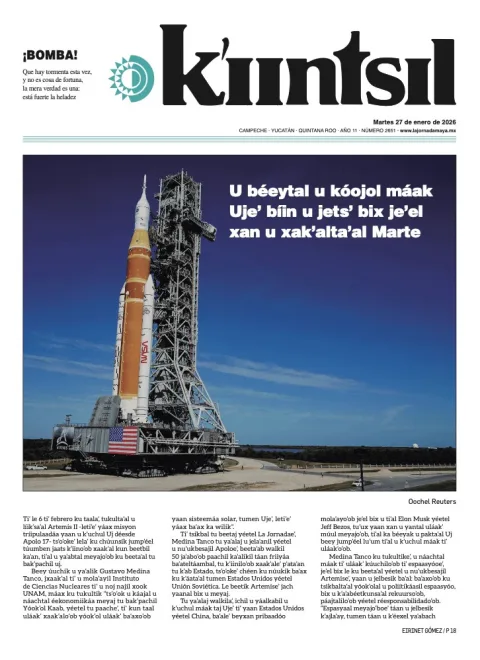 Portada de La Jornada - Kiintsil del martes, 27 de enero de 2026