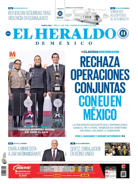 Portada de El Heraldo de Mexico