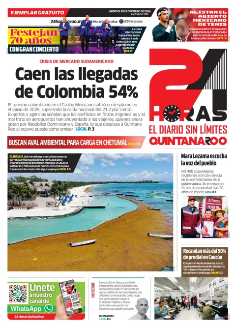 Portada de 24 Horas Quintana Roo