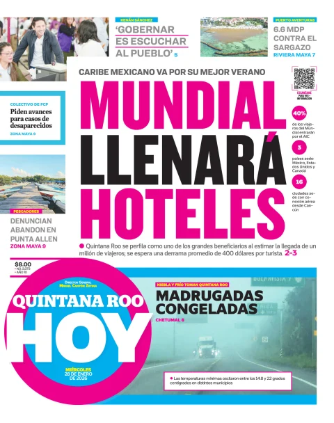 Portada de Quintana Roo Hoy (portada)