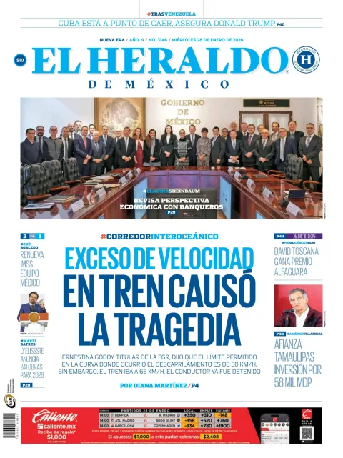 Portada de El Heraldo de Mexico