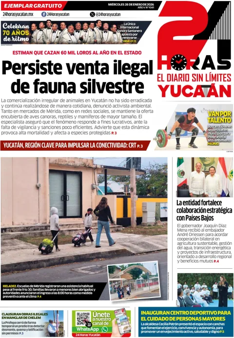 Portada de 24 Horas Yucatan