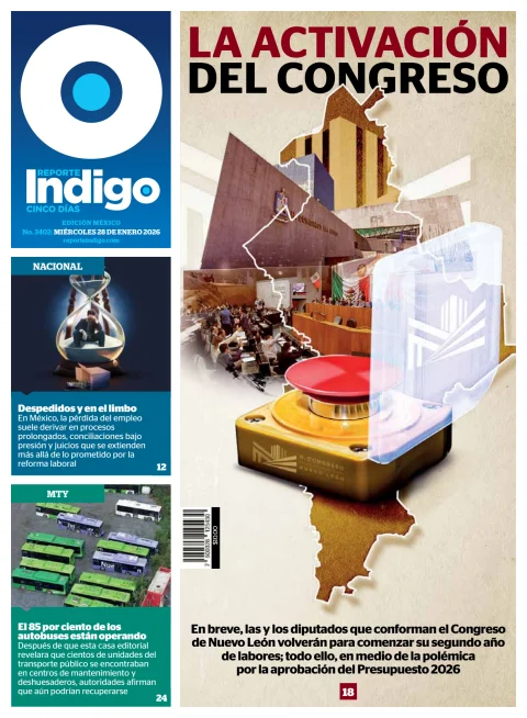 Portada de Reporte Indigo Monterrey del miércoles, 28 de enero de 2026