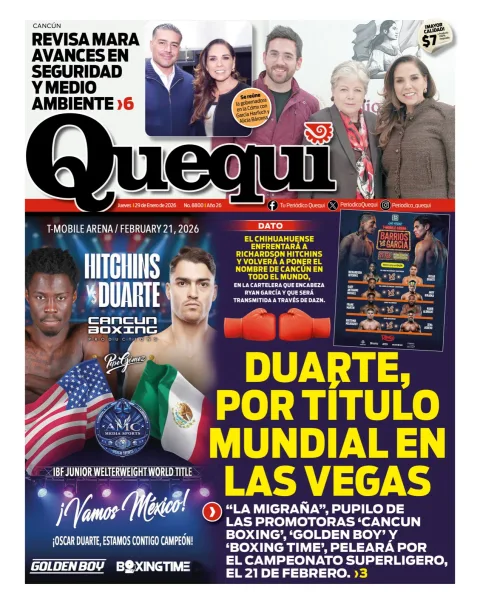 Portada de Quequi del jueves, 29 de enero de 2026