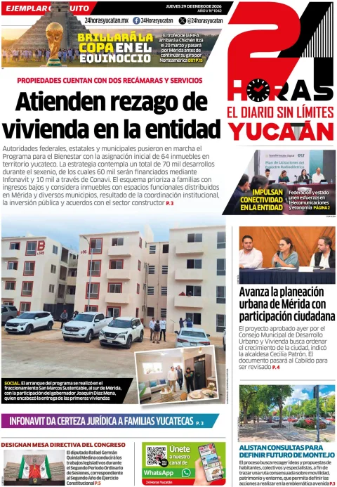 Portada de 24 Horas Yucatan