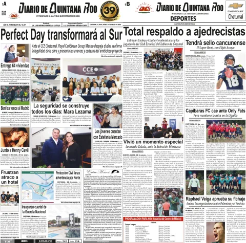 Portada de Diario de Quintana Roo (portada)