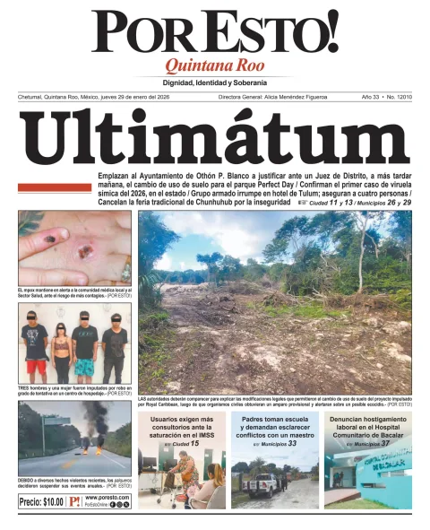 Portada de Por Esto (quintana Roo Chetumal)