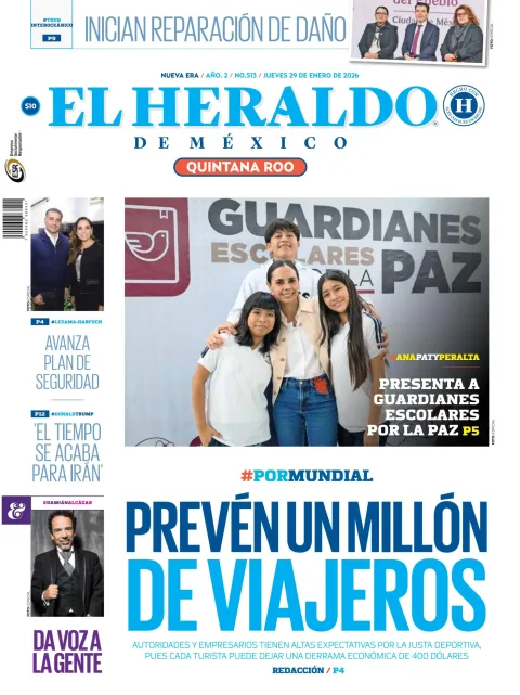 Portada de El Heraldo de Mexico - Quintana Roo